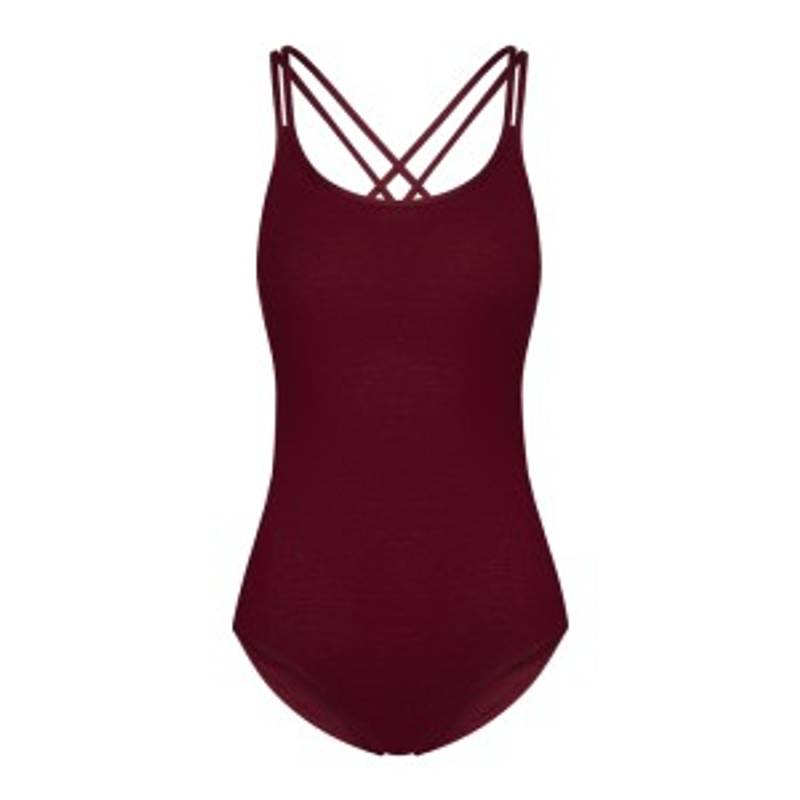 Burgunder kryss camisole bomull, Rumpf